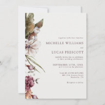 Autumn Floral Wedding Invitation