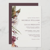 Autumn Floral Wedding Invitation Kaart (Voorkant / Achterkant)