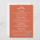 Autumn Floral Wedding Invitation Kaart (Achterkant)