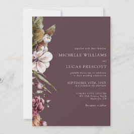 Autumn Floral Wedding Kaart