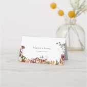 Autumn Floral Wedding Plaatskaartje (Achterkant)