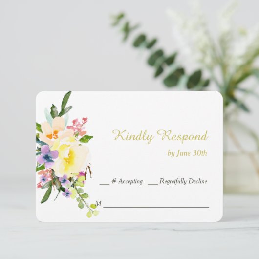 Autumn Floral Wedding RSVP (Staand voorkant)