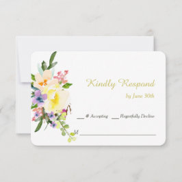 Autumn Floral Wedding RSVP