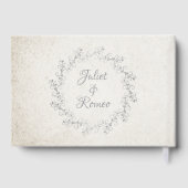 Autumn Floral & Wreath - Cream/Silver Gastenboek (Achterkant)