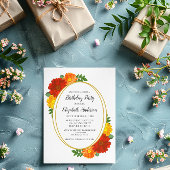 Autumn Florals Birthday Kaart