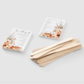 Autumn Florals Elegant Script Program Handwaaier (Niet-gemonteerd)