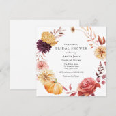 Autumn Florals en Vrijgezellenfeest van pompoen Kaart (Voorkant / Achterkant)