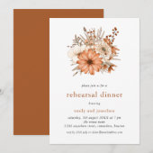 Autumn Florals Rehearsal Dinner Invitation Kaart (Voorkant / Achterkant)