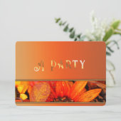 Autumn Florals uitnodiging (Staand voorkant)