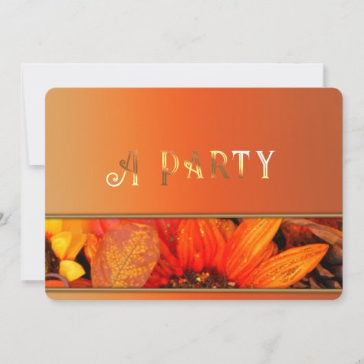 Autumn Florals uitnodiging (Voorkant)