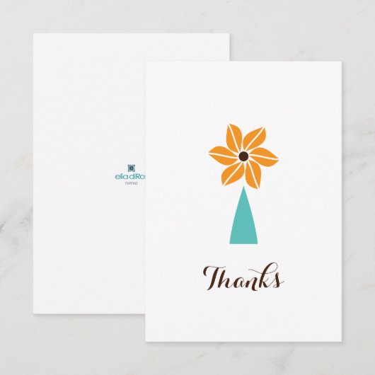 Autumn Flower Bedankkaart (Voorkant / Achterkant)