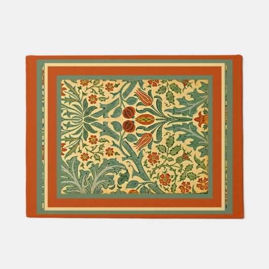 Autumn Flower, beroemd William Morris patte Deurmat (Voorkant)