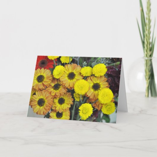 Autumn Flower Bouquet Bedankkaart (Voorkant)