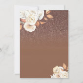 Autumn Flower Glitter Terracotta 100th Kaart (Achterkant)