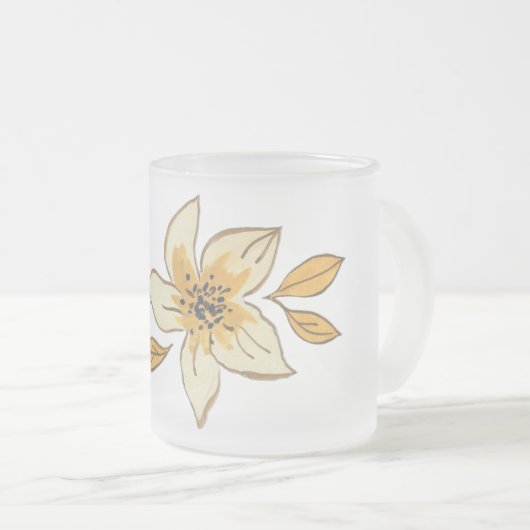 Autumn flower matglas koffiemok (Voorkant rechts)