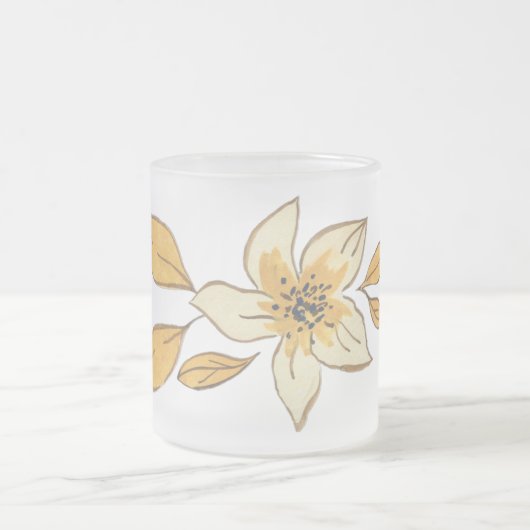 Autumn flower matglas koffiemok (Center)