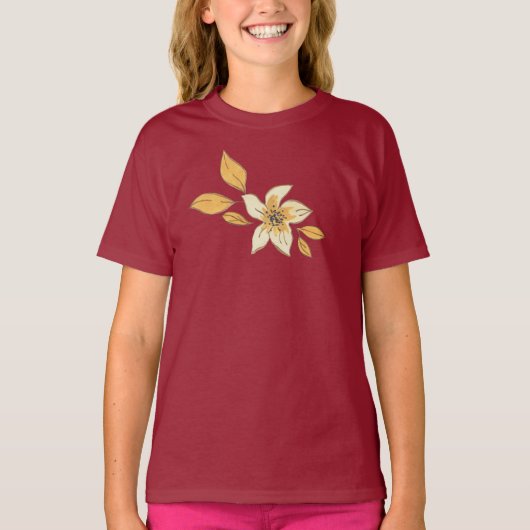 Autumn flower t-shirt (Voorkant)