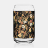 Autumn Flower & Tree 1884 Japanse sierkunst Blikvorm Glas (Voorkant)