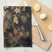 Autumn Flower & Tree 1884 Japanse sierkunst Theedoek (Quarter Fold)