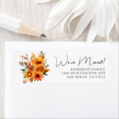 Autumn Flowers adreslabel Etiket (Insitu)