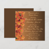 Autumn Flowers Bridal Shower Uitnodiging (Voorkant / Achterkant)