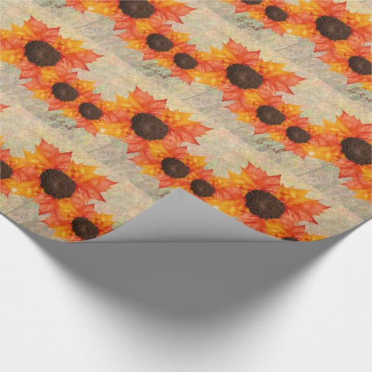 Autumn Flowers Cadeaupapier (Hoek)