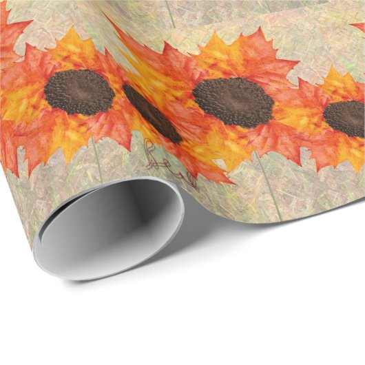 Autumn Flowers Cadeaupapier (Rol Hoek)