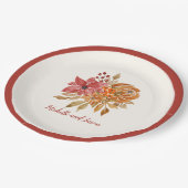 Autumn Flowers Elegant Falling verliefd Papieren Bordje (Gekanteld)