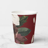 Autumn Flowers Elegant Paper Cups Papieren Bekers (Achterkant)