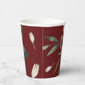 Autumn Flowers Elegant Paper Cups Papieren Bekers (Rechts)