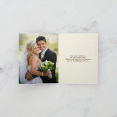 Autumn Flowers, FAUX Wood FOTO Hartelijk dank Bedankkaart (Binnen)