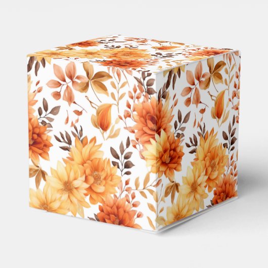 Autumn Flowers Favor Gift Box Bedankdoosjes (Achterkant)