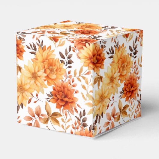 Autumn Flowers Favor Gift Box Bedankdoosjes (Achterkant)
