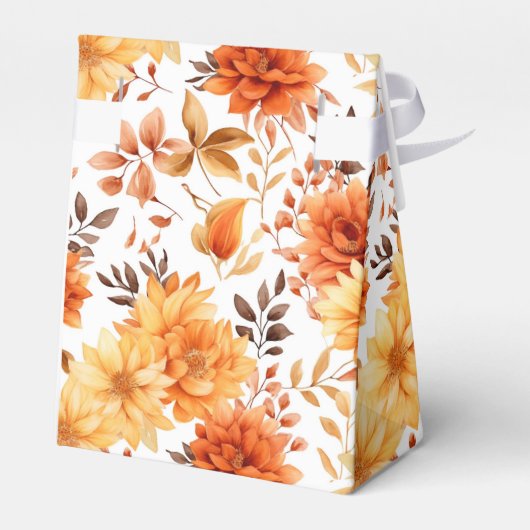 Autumn Flowers Favor Gift Box Bedankdoosjes (Achterkant)