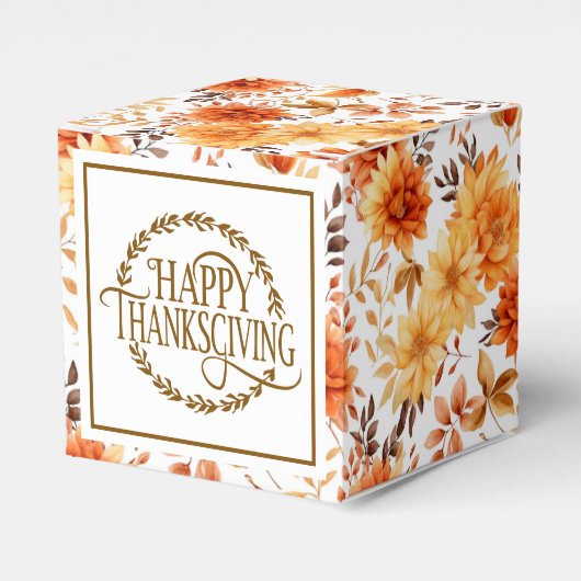 Autumn Flowers Favor Gift Box Bedankdoosjes (Voorkant Zijde)