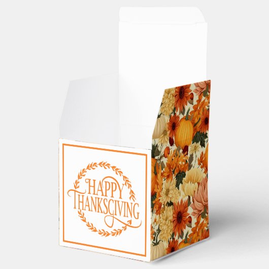 Autumn Flowers Favor Gift Box Bedankdoosjes (Geopend)