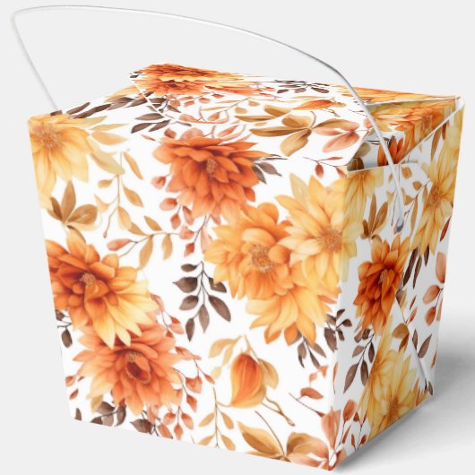Autumn Flowers Favor Gift Box Bedankdoosjes (Achterkant)