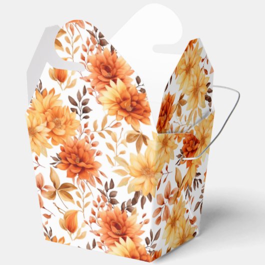 Autumn Flowers Favor Gift Box Bedankdoosjes (Open)