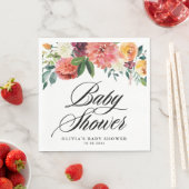 Autumn Flowers Garland Herfst Baby shower Servet (Insitu)