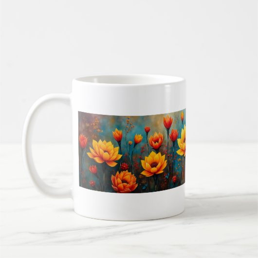 Autumn Flowers Koffiemok (Links)