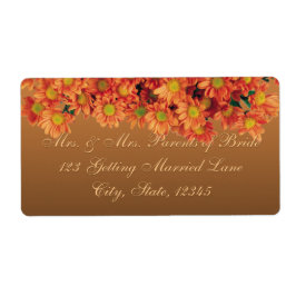 Autumn Flowers Label