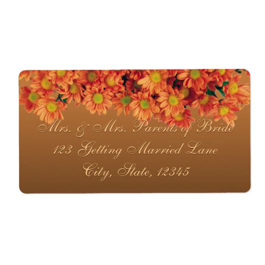 Autumn Flowers Label (Voorkant)