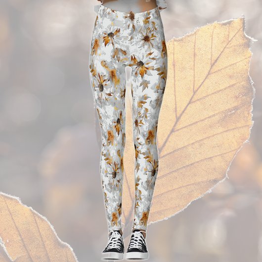 Autumn Flowers Leggings