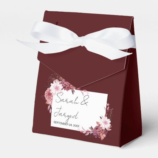 Autumn Flowers Lijst Bedankdoosjes (Voorkant Zijde)