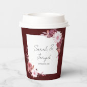 Autumn Flowers Lijst Papieren Bekers (Achterkant)