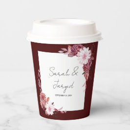 Autumn Flowers Lijst Papieren Bekers