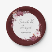 Autumn Flowers Lijst Papieren Bordje (Voorkant)