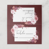 Autumn Flowers Lijst Plaatskaartje (Buitenkant ongevouwen)