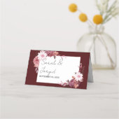 Autumn Flowers Lijst Plaatskaartje (Achterkant)