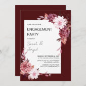 Autumn Flowers Lijst Verloving Kaart (Voorkant / Achterkant)